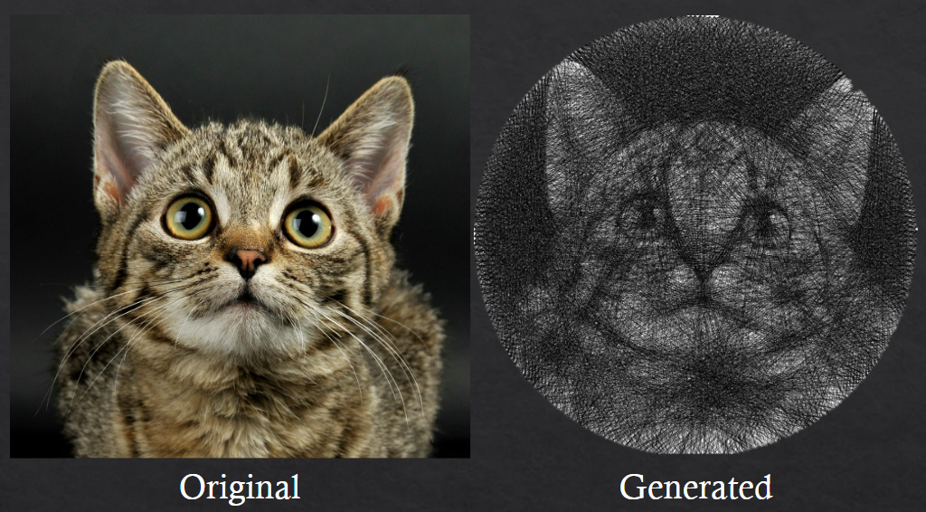 Comparison between input and output image